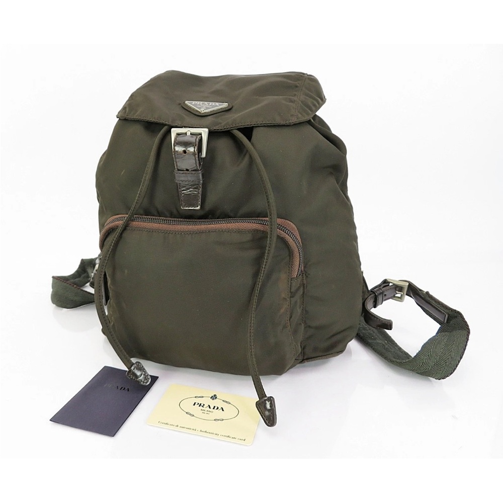 Prada Dark Brown Nylon Backpack - image 2